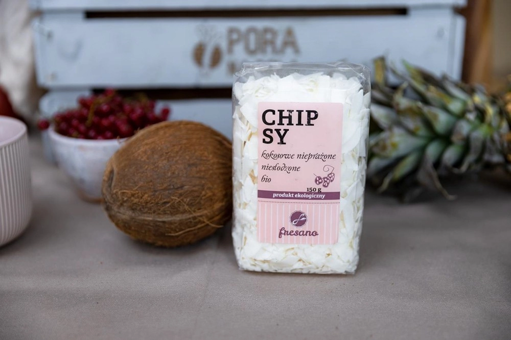 Chipsy kokosowe nieprażone niesłodzone EKO